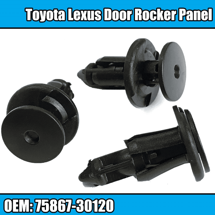 10x Plastic Clips for Toyota Lexus Door/Rocker Panel Trim Mounting