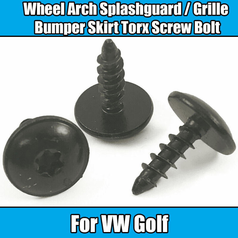 10x Torx Screws for VW Golf Grille Bumper Skirt Bolt Wheel Arch Splashguard