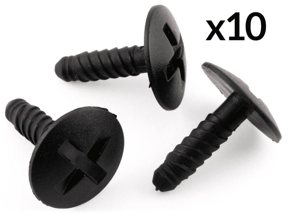 10x Trim Clips for VW T5 Engine Headlight Battery Cover Screw Retainer Black