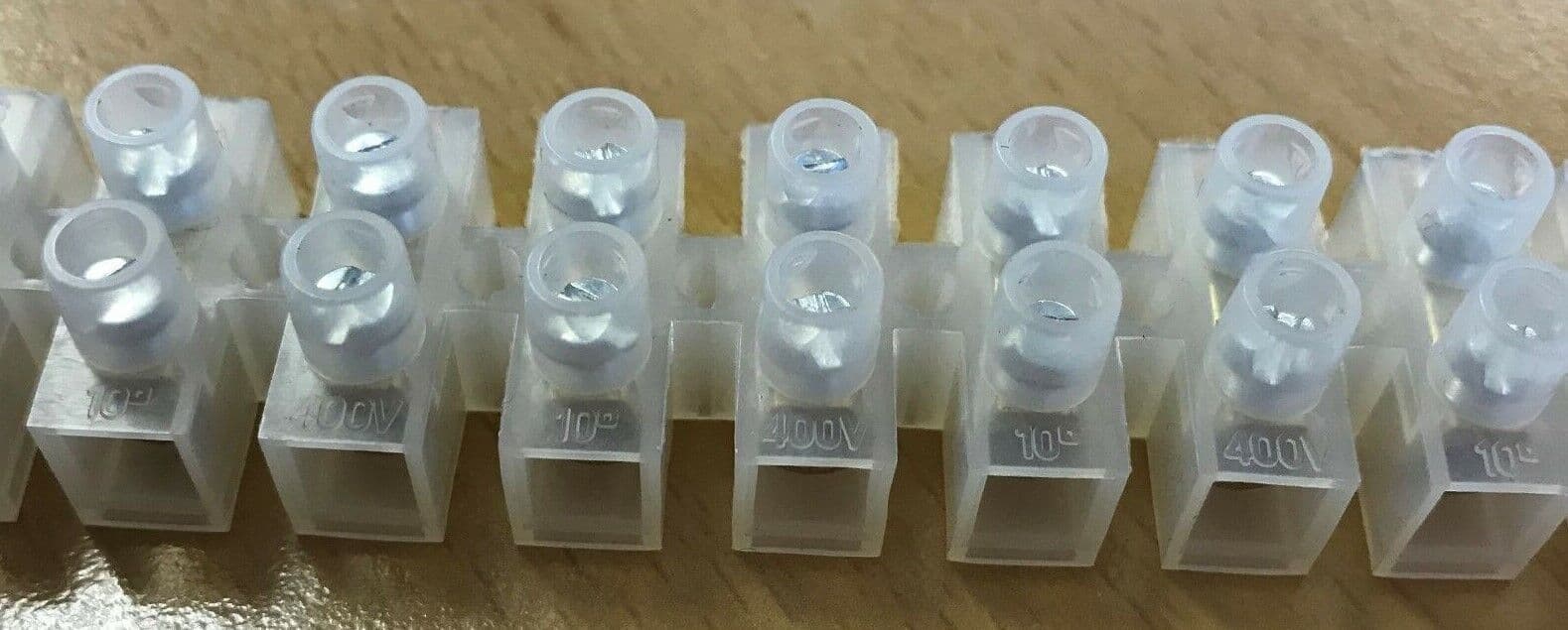 12 Way Connector Strip Choc Block Terminal 10Amp Electrical Connection Flat Head