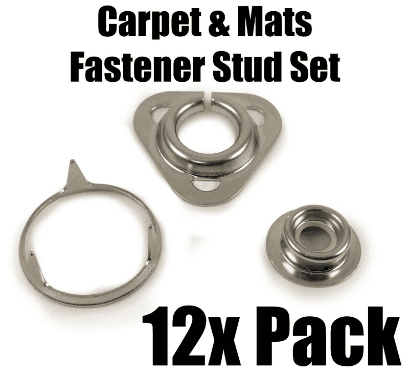 12X Stud Set Car Boat Caravan Carpet Mats Fasteners Veltex Flooring Kit Pack