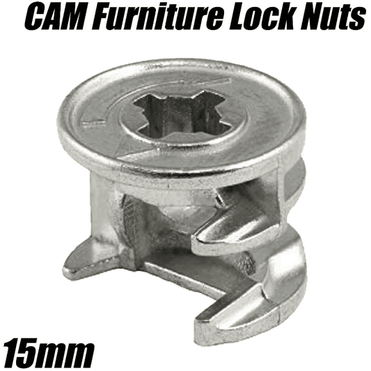 15mm Hole Cam Dowel Turn Lock Locking Nut Desk Wardrobe Flatpack Ikea  Argos