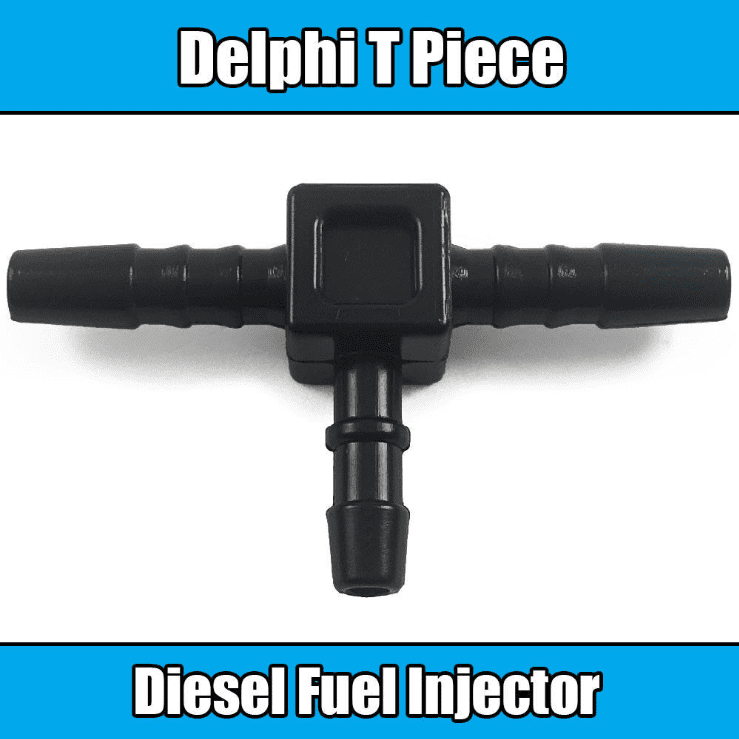 1X Delphi T Common Rail Fuel Injector T Piece Leak Off Clip Black Plastic