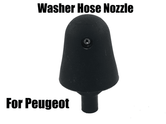 1X Fountain Jet Windshield Washer Nozzle Sprays for Peugeot Black Rubber