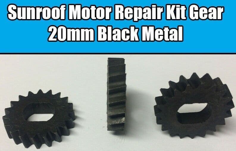 1X Gear for Mercedes, BMW & Ford Mondeo Sunroof Motor Repair 20mm Black Metal