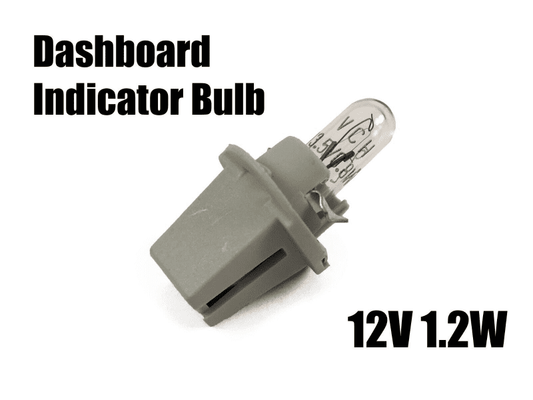 1x Grey Dashboard Indicator Bulb 12V 1.2W Single Socket