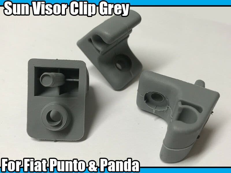 1x Sun Visor Clip Grey for Fiat Punto & Panda Visor Clip Replacement