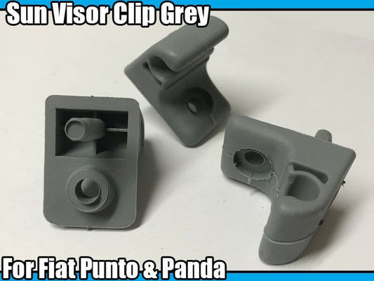 1x Sun Visor Clip Grey for Fiat Punto & Panda Visor Clip Replacement