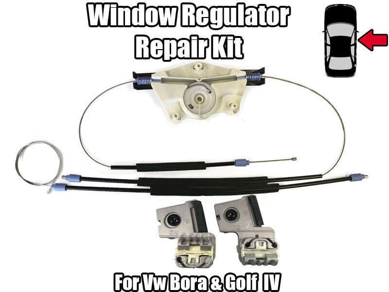 1x Window Regulator Kit for VW Golf IV Bora 4/5 Door Front Right Metal