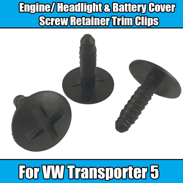 20x Headlight Engine Battery Cover Screws Clips for VW T5 Transporter