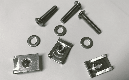 20x M5 25mm Bolt, Washer, Spire Nut Set for Motorcycle Cars Vans Panel