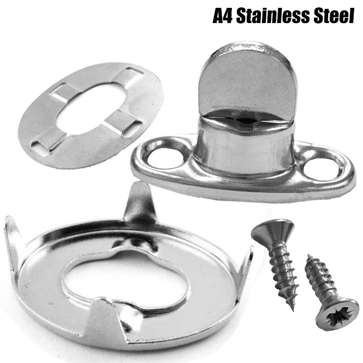 20x Standard 6mm Turnbutton Eyelet Kit Cover Canopy A4 Stainless Steel + Screws