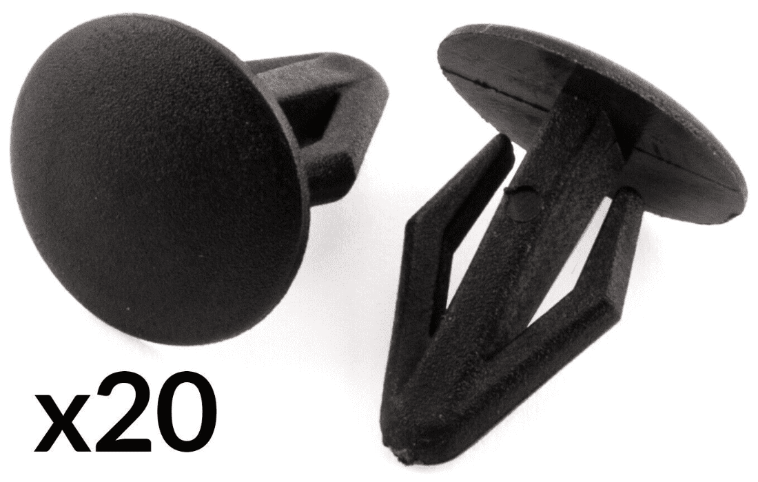 20x Universal Black Plastic Clips for Nissan Toyota Mitsubishi Trim