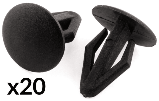 20x Universal Black Plastic Clips for Nissan Toyota Mitsubishi Trim