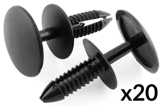 20x Universal Clips for Ford Door Panel Fixing Trim Black Plastic E866076Sfan