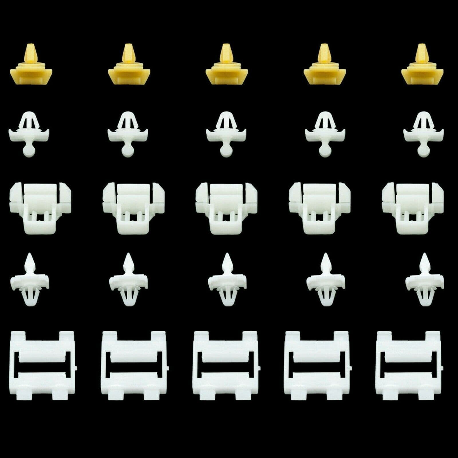 Bumper Bracket Clips 25 Brackets Clips Set for Mercedes W201 190E 190D Sacco Bumper & Doors