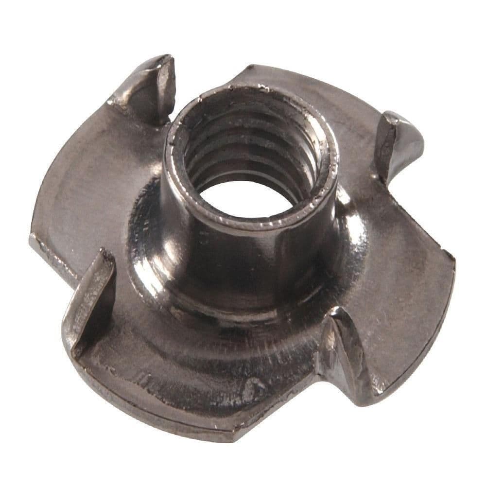 500x M10 Stainless Steel Climbing Wall Fixing T-Nut 4 Pronged Captive Tee Nuts