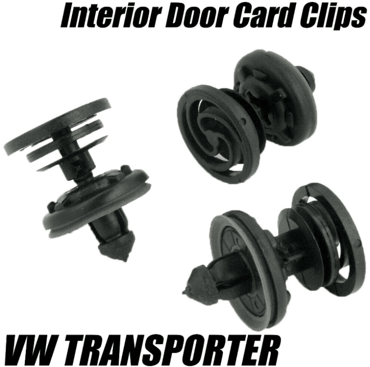 50x Black Plastic Door Card Panel Fastener For VW Transporter T5 T6