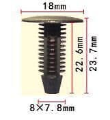 50x Black Plastic Fir Tree Panel Trim Clips for Ford 7mm Hole