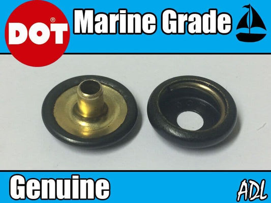 50x Genuine Dot Fastener Press Snap Socket & Cap Fitting Boat Cover Canopy Black