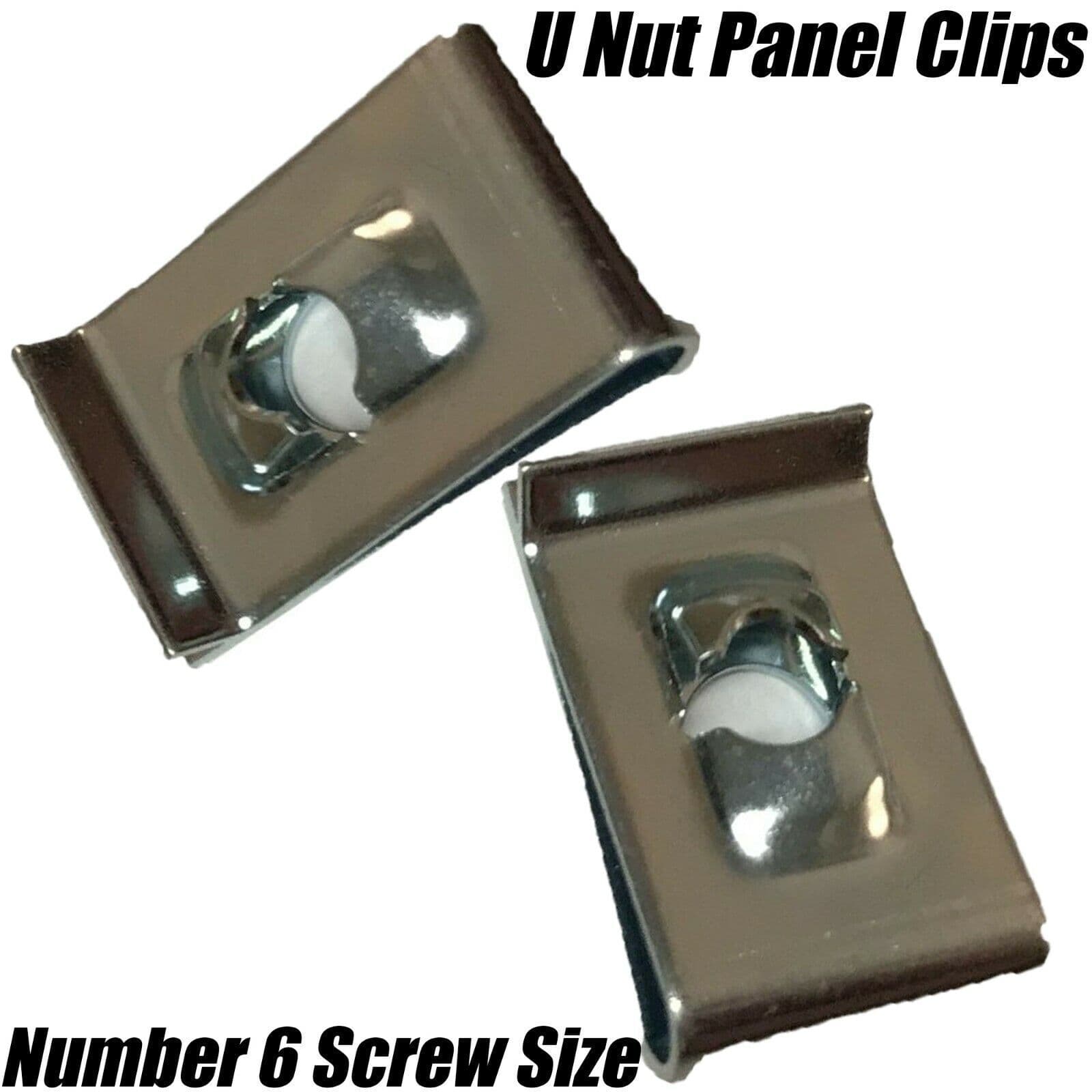 50x No. 6 Speed Fasteners Captive U Nuts Spire Clips Interior Panel Fixings