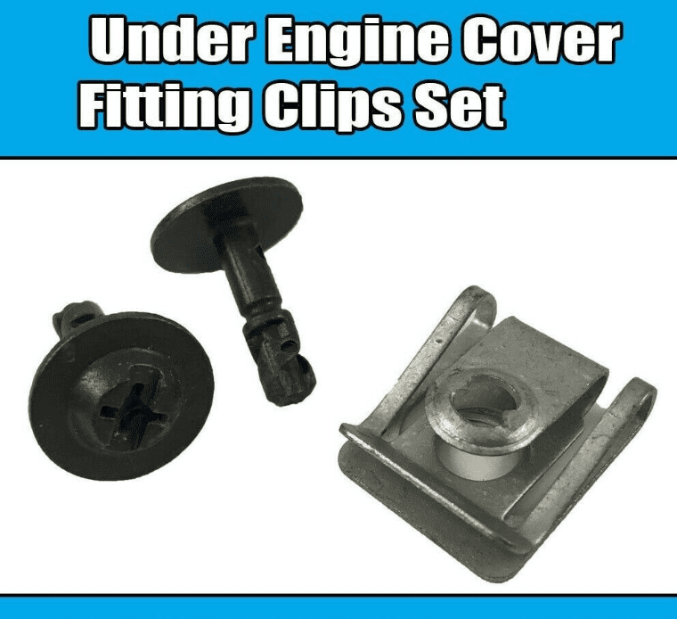 5x Black Metal Screws Clips for Audi VW BMW Under Engine Cover Fitting Set