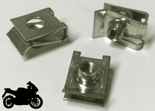 5x Fairing Clips M4 Bodywork Panel Speed Motorcycle Bike U Nut for Honda BMW
