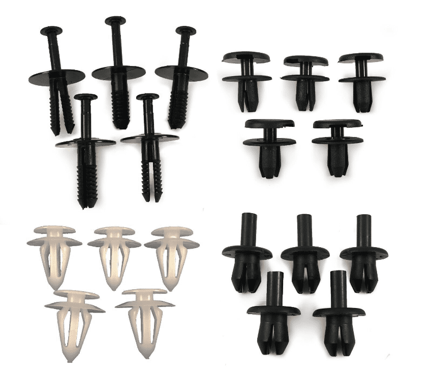 EJ-parts 10x 7mm Hole Screw Fit Rivet Trim Clips – Bumper Wheel Arch Lining Grille – Black