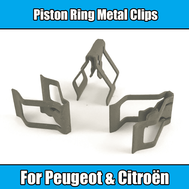5x Piston Ring Metal Clips Dark Grey Metal Clips for Peugeot & Citroen