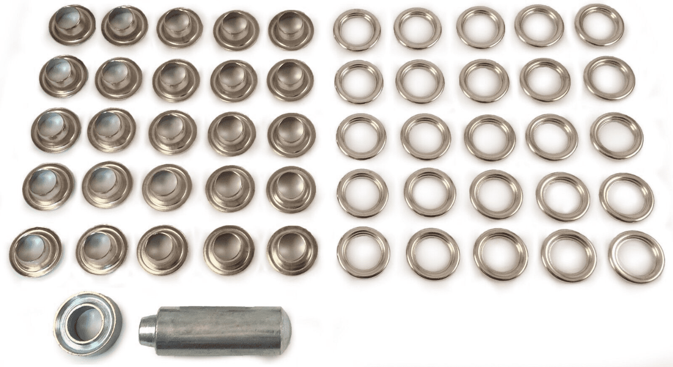 7.9mm Eyelet & Ring Washer Sail Canopy Repair Set Tools Nickel Plated Brass