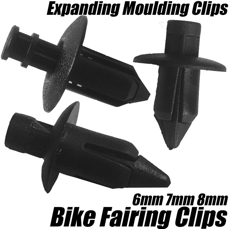 90x Motorbike Cycle Fairing Body Work Panel Cowl Trim Clips 8mm 7mm 6mm Hole