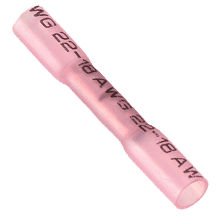 Adhesive Lined Heat Shrink Butt Connectors Terminal Red Blue Yellow