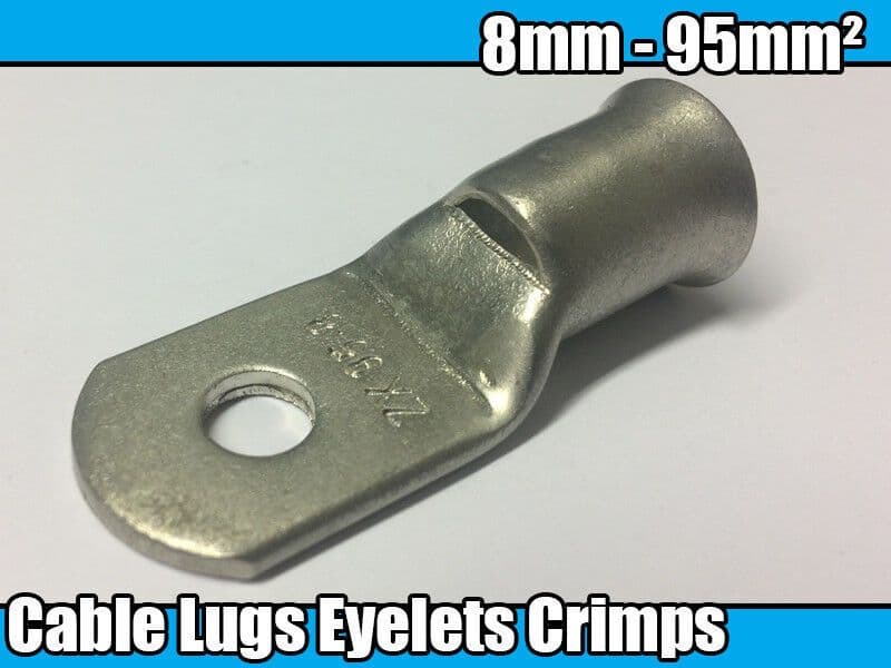 Copper Tube Terminals Crimp/Solder Cable Lugs Eyelets Battery 8mm-95mmò