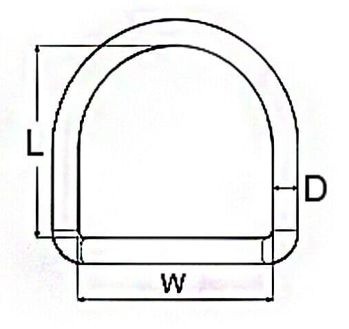 D Rings Welded A4 316 Marine Stainless Steel Polished M3 M4 M5 M6 M8