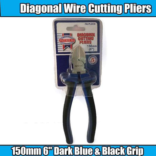 Diagonal Cutting Pliers 150mm 6" Faithfull Quality Tools Wire Cutters Dark Blue