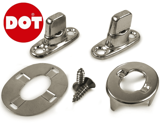 Dot 6mm 8mm Turnbutton Eyelet & Screws Kit Boat Marine Fasteners Bimini Canopy