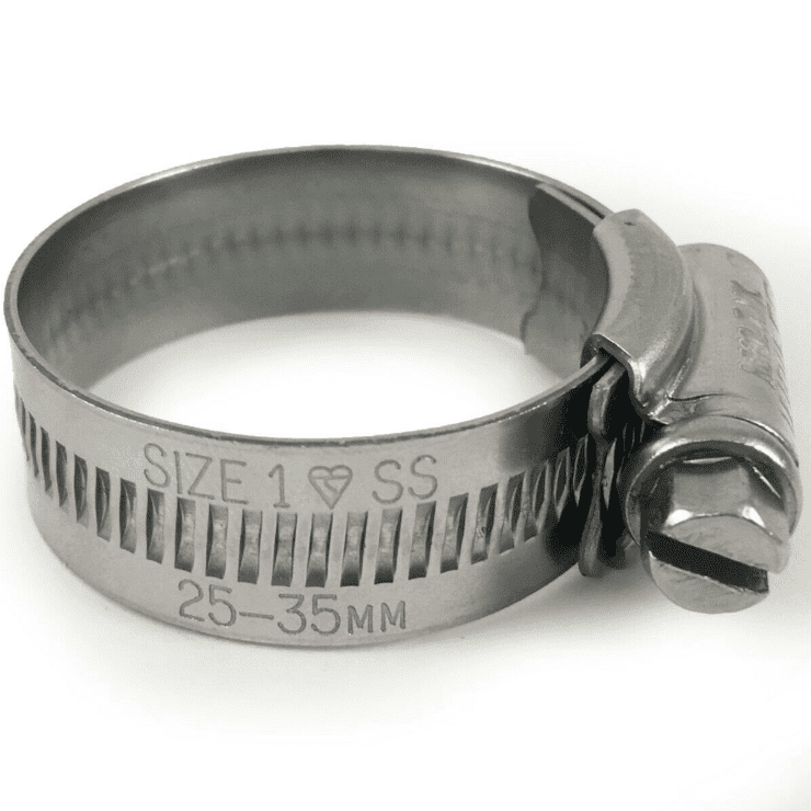 Genuine Jubilee A2 Stainless Steel Clip Hose Pipe Clamp Worm Drive 25mm-35mm 1