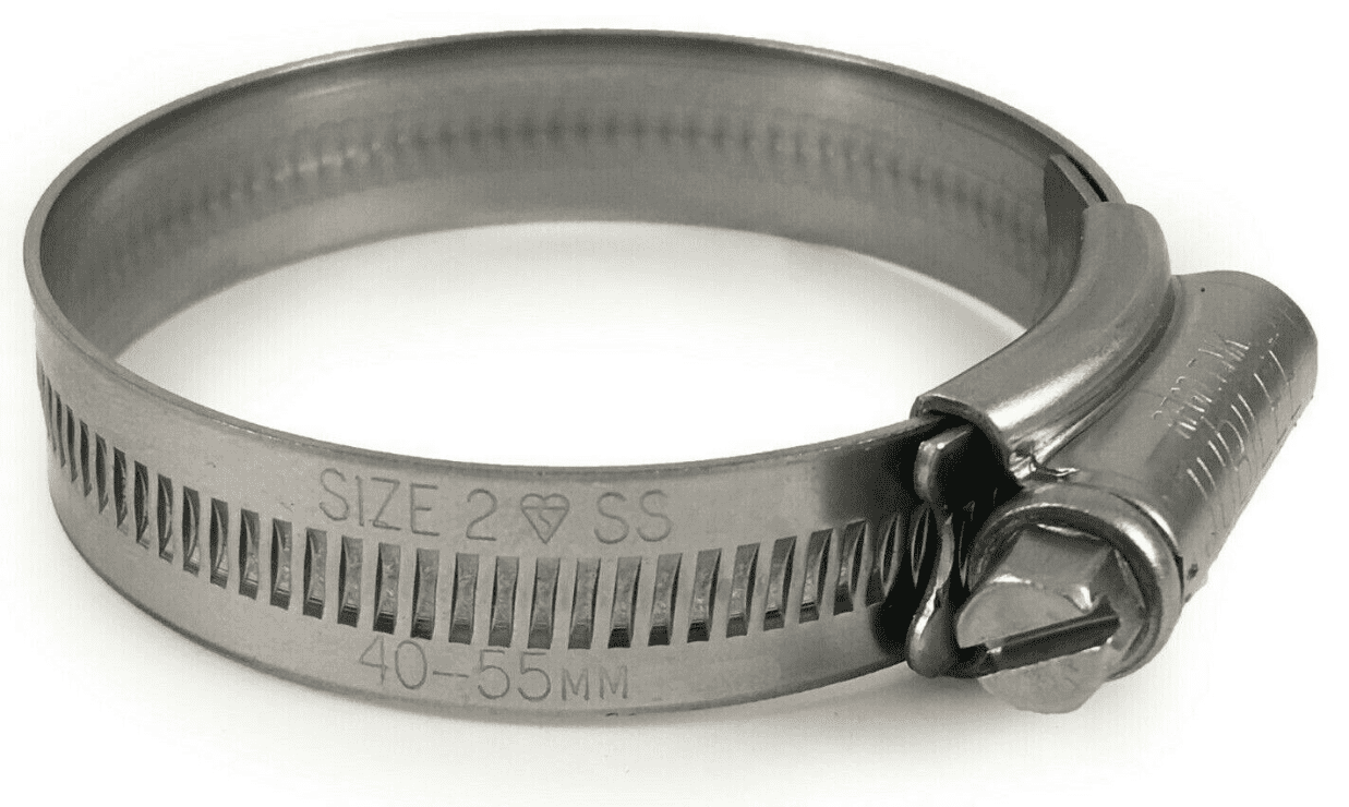 Genuine Jubilee A2 Stainless Steel Clip Hose Pipe Clamp Worm Drive 40mm-55mm 2