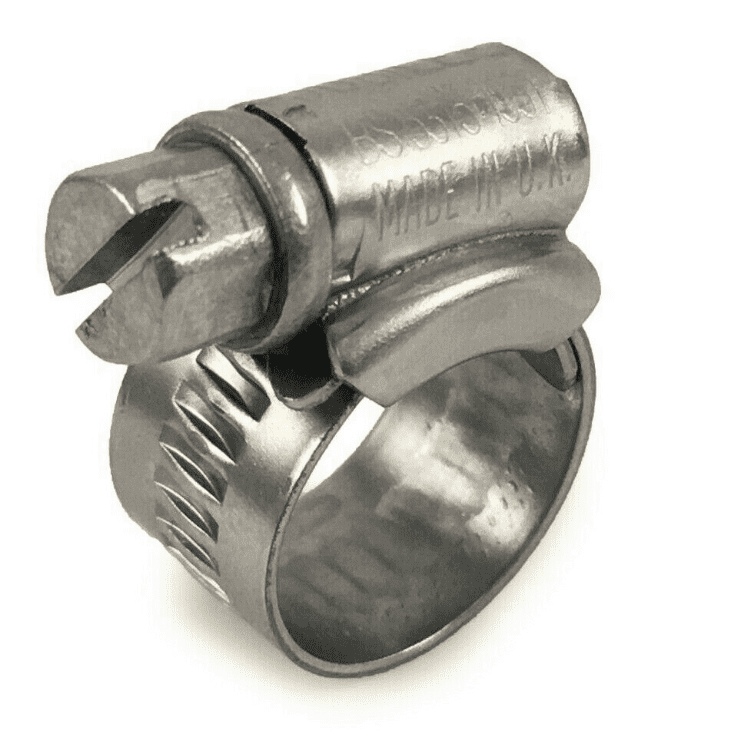 Genuine Jubilee A2 Stainless Steel Clips Hose Clamp Worm Drive 9.5mm-12mm 000