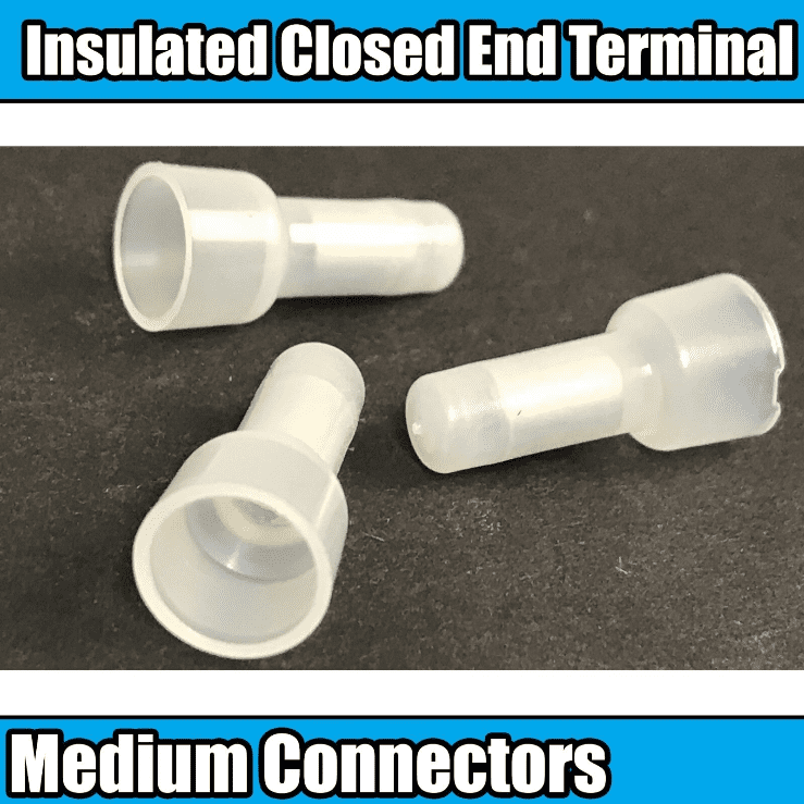Insulated Closed End Medium Connectors Connector Terminals Wire Crimp Electrical