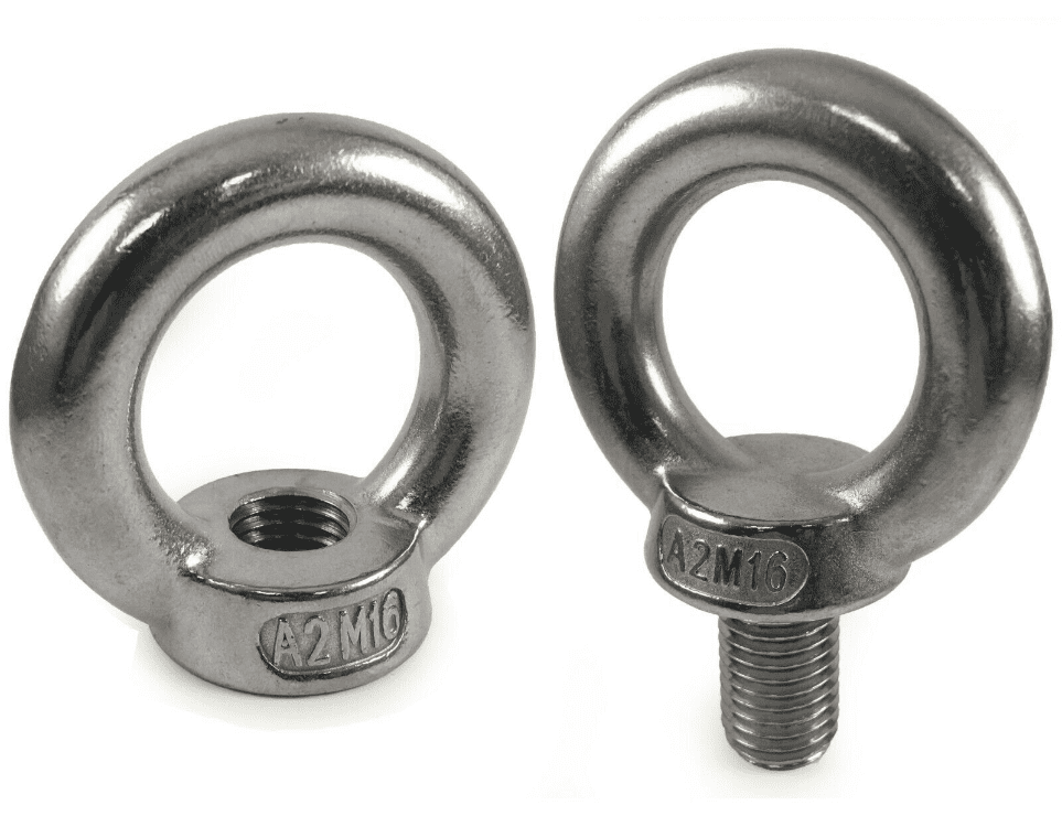 M16 A2 304 Stainless Steel Lifting Eye Nuts Bolts Din 580 582 Type Metric Coarse