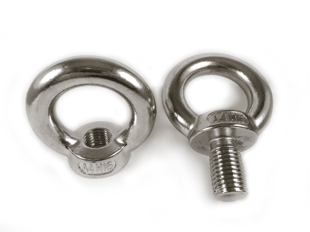 M16 A4 316 Marine Grade Stainless Steel M16 Lifting Eye Bolts & Nuts Din 580 582