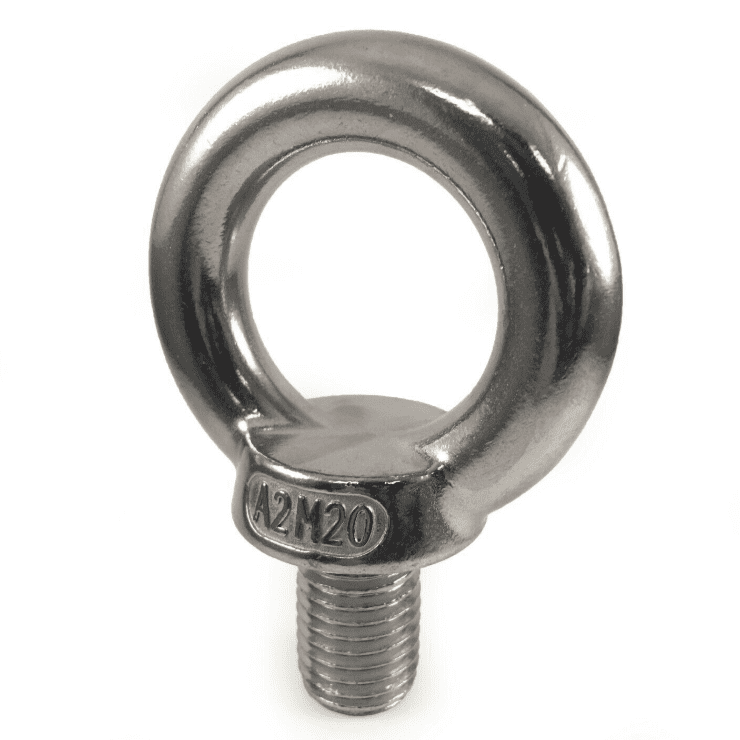 M20 A2 304 Stainless Steel M20 Lifting Eye Male Bolts Din 580 Type Metric Coarse
