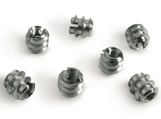 M3X6mm Slotted Steel Screw In Type B Threaded Wood Inserts Chipboard Zinc