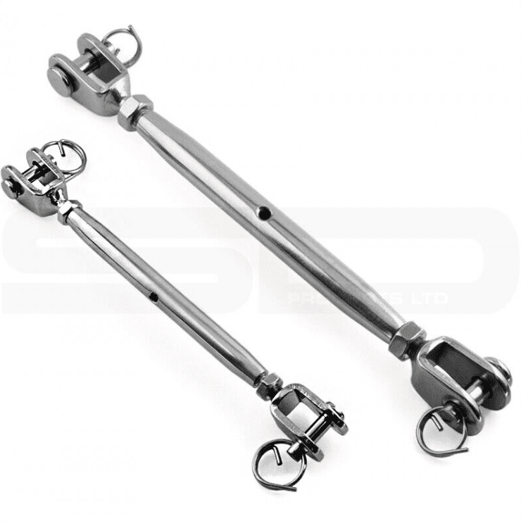 M4 Jaw Turnbuckle Rigging Straining Screw A4 316 Marine Stainless Steel Tension