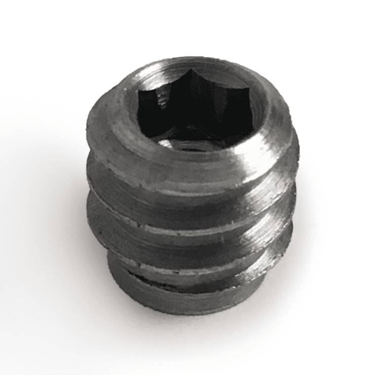 M4X12mm Unheaded Hex Drive Solid Steel Screw Threaded Wood Inserts Chipboard