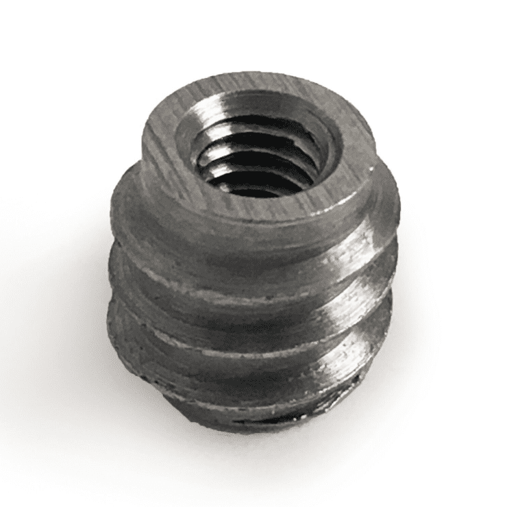 M4X8mm Unheaded Hex Drive Solid Steel Screw Threaded Wood Inserts Chipboard
