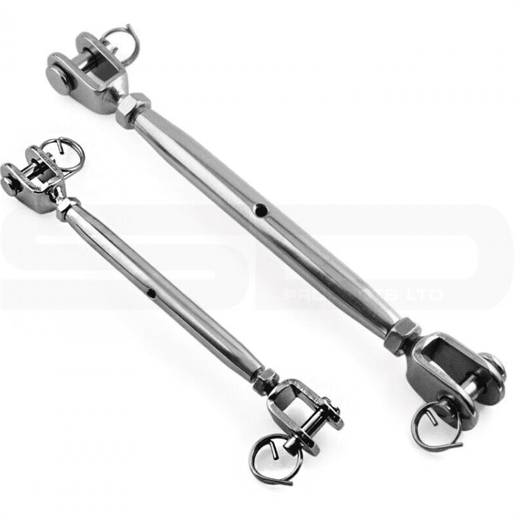M5 Jaw Turnbuckle Rigging Straining Screw A4 316 Marine Stainless Steel Tension