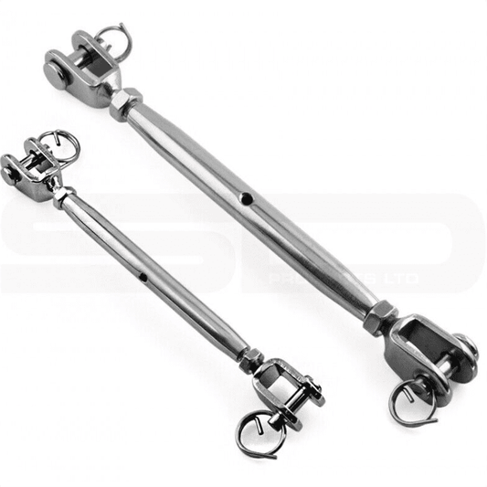 M5 Jaw Turnbuckle Rigging Straining Screw A4 316 Marine Stainless Steel Tension