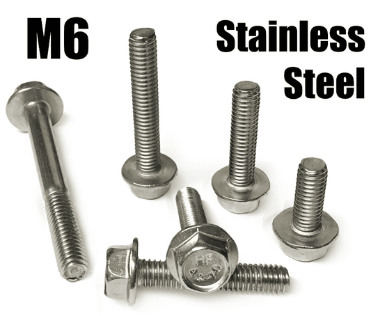 M6 6mm Flanged Hexagon Head Bolts A2 Stainless Steel Din 6921